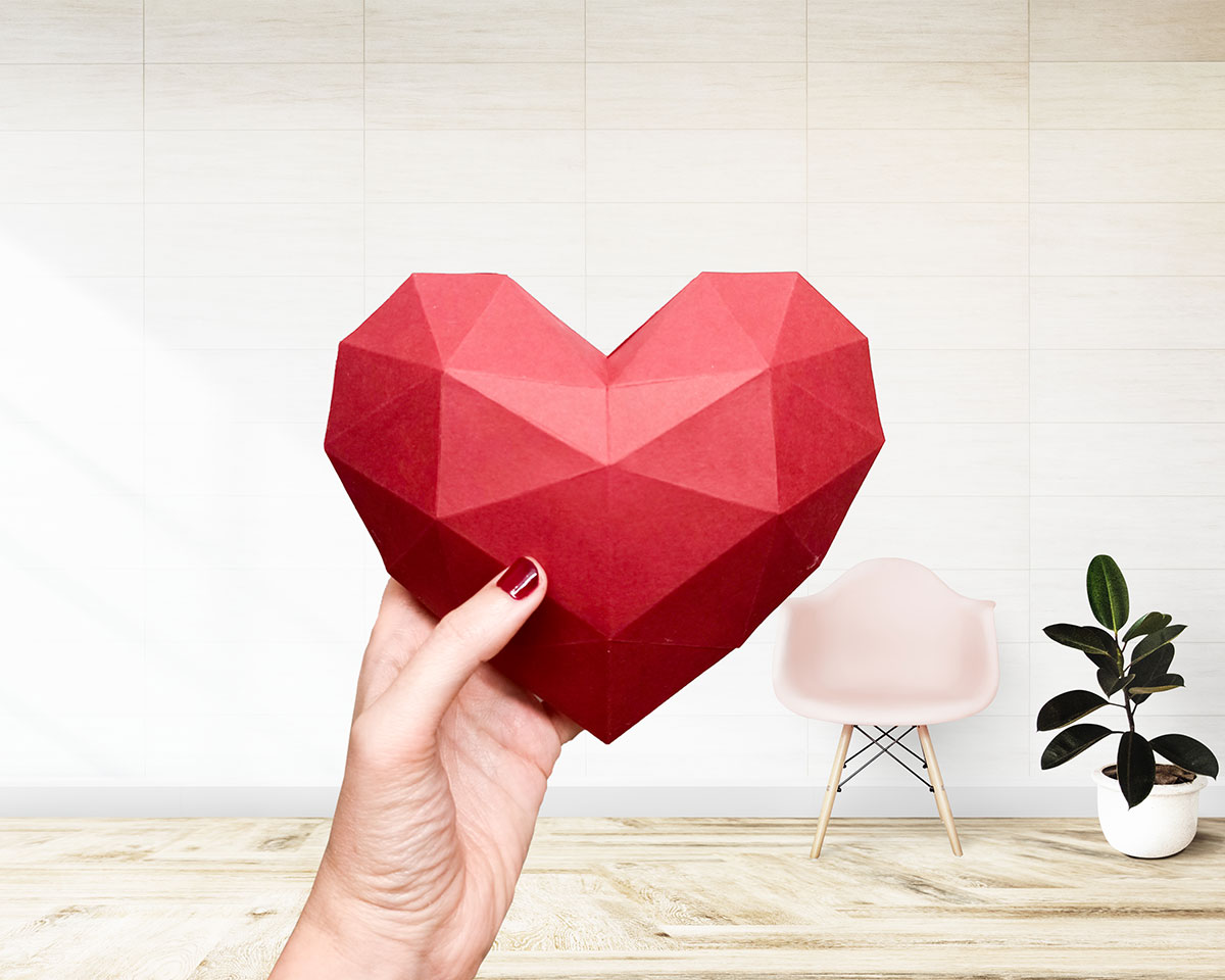 Cuore di carta 3D | Idea regalo e oggetto di design per la propria casa